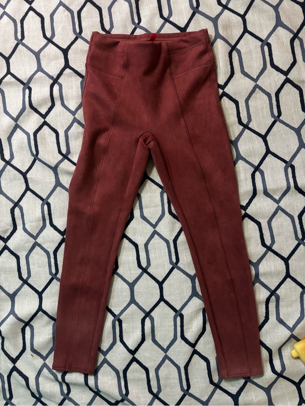 NWT New SPANX Faux Suede Legging Skinny Pants in Rich Rose Mauve Pink Purple S/P